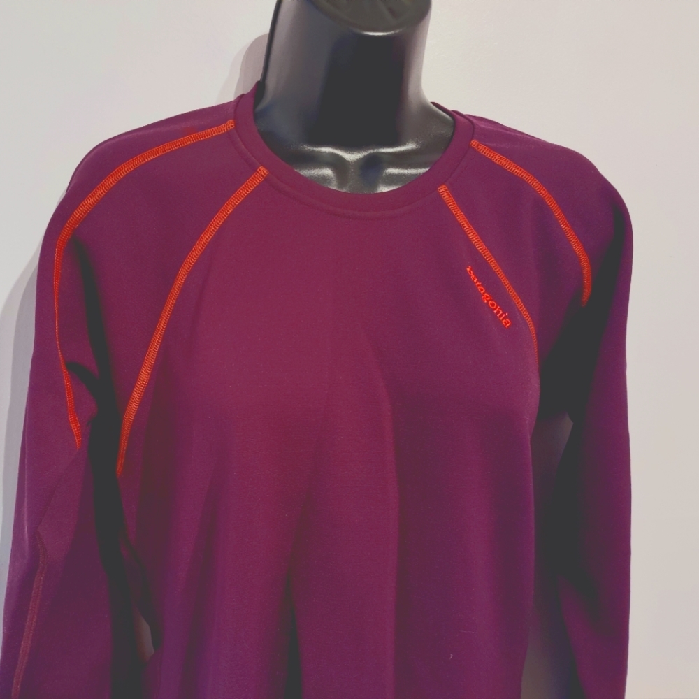 Patagonia Women's Long Sleeve Tee - Purple and Orange